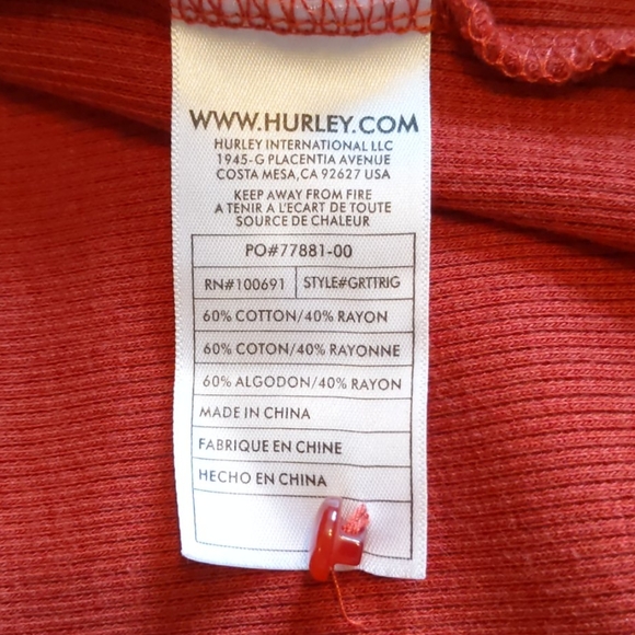 Hurley Red Tiered Sleeveless Cami Dress S - Picture 5 of 7